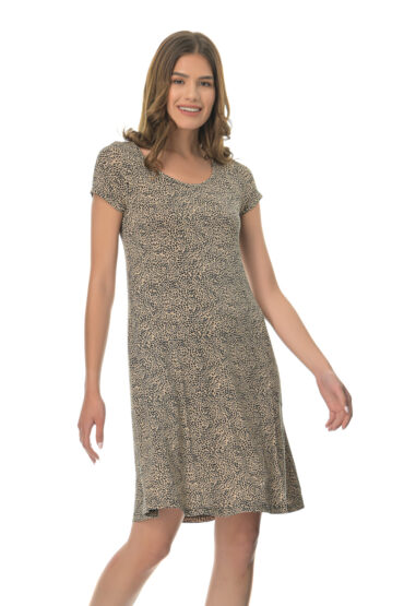 Καλοκαιρινό φόρεμα σε animal print διάθεση αποκλειστικά στη νέα συλλογή 2023 - PNN Nightwear