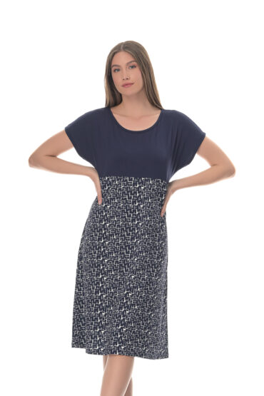 Επιλέξτε το ιδανικό φόρεμα κοντομάνικο από δροσερή βισκόζη για απόλυτη άνεση και χαλάρωση κάθε στιγμή Σε κλασσική γραμμή με υπέροχο print για κάθε ηλικία! - PNN Nightwear