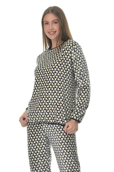 Πυτζάμες γυναικείες fleece από τη χειμερινή συλλογή - PNN Nightwear